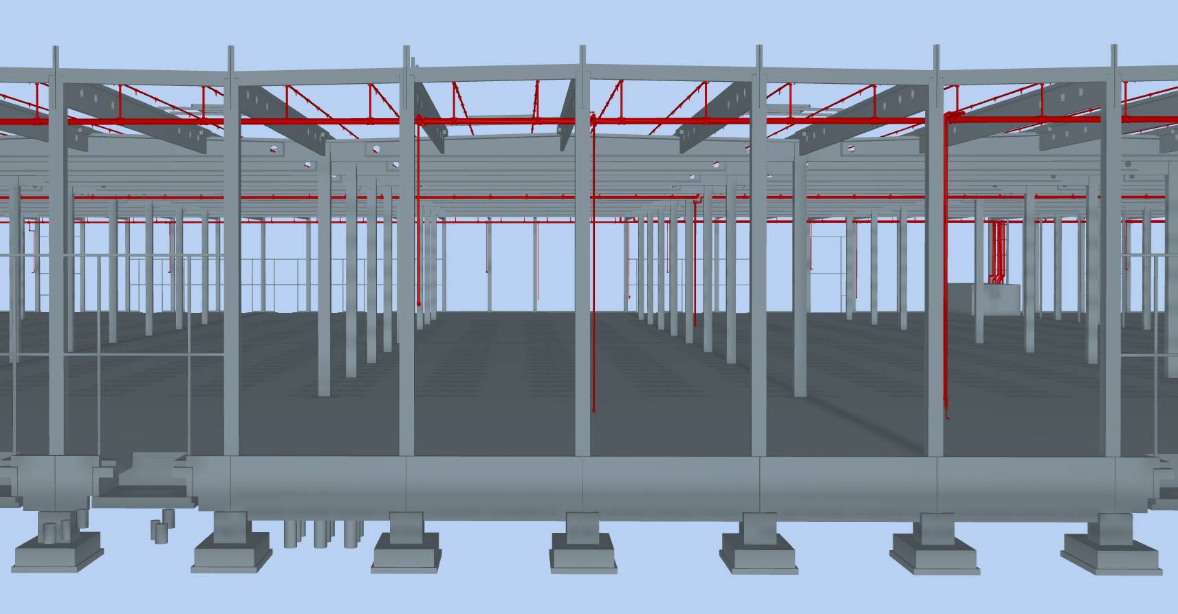 Construction progress and verification for a logistics facility.
